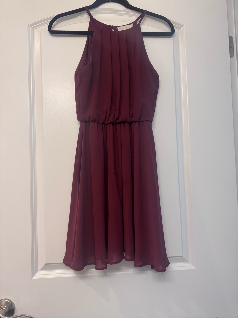 Halter Neck Dress in Wine